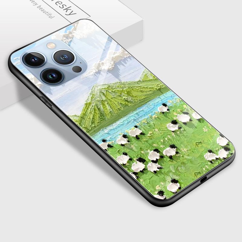 Tempered Glass Phone Case For Samsung A12 A16 A32 A53 S20FE S23 S25 Honor20 X6A 90Lite 9X Huawei Y9Prime2019 P30Lite Soft Edge Shockproof Smooth Shell