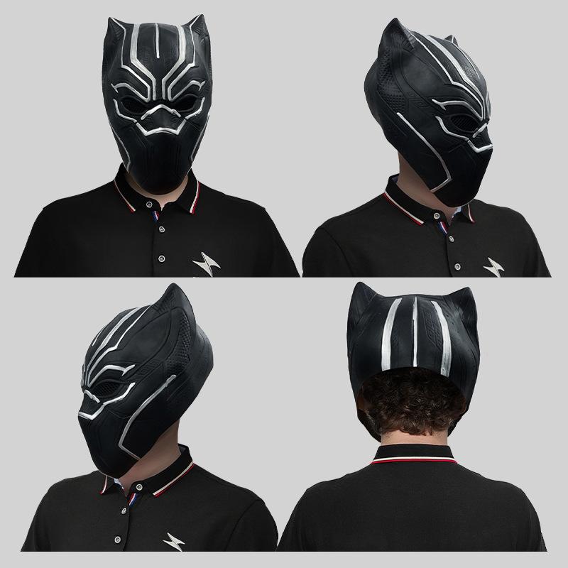 Svart Unik Pantermaske Laget av Latex Ideell for Halloween og Underholdningsfest