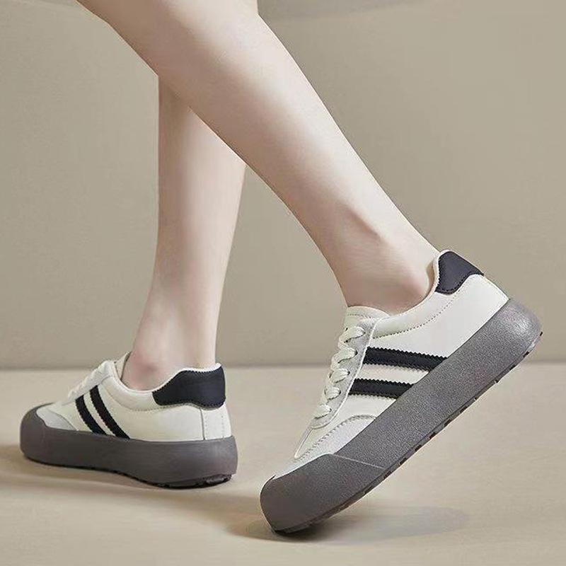 Sapatos de treinamento alemães femininos novos sapatos de plataforma de primavera e outono sapatos brancos sapatos esportivos femininos sapatos casuais retrô sapatos de prancha femininos
