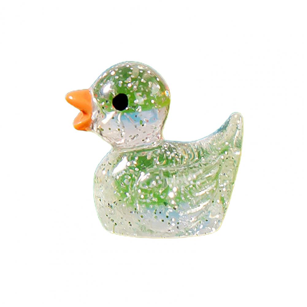 Ornamento Paperella Carino Resina Mini Glitter Trasparente Artigianato Colorato Figura Paperella Adorabile Paperella Micro Paesaggio Decorazione Decorazione Scrivania