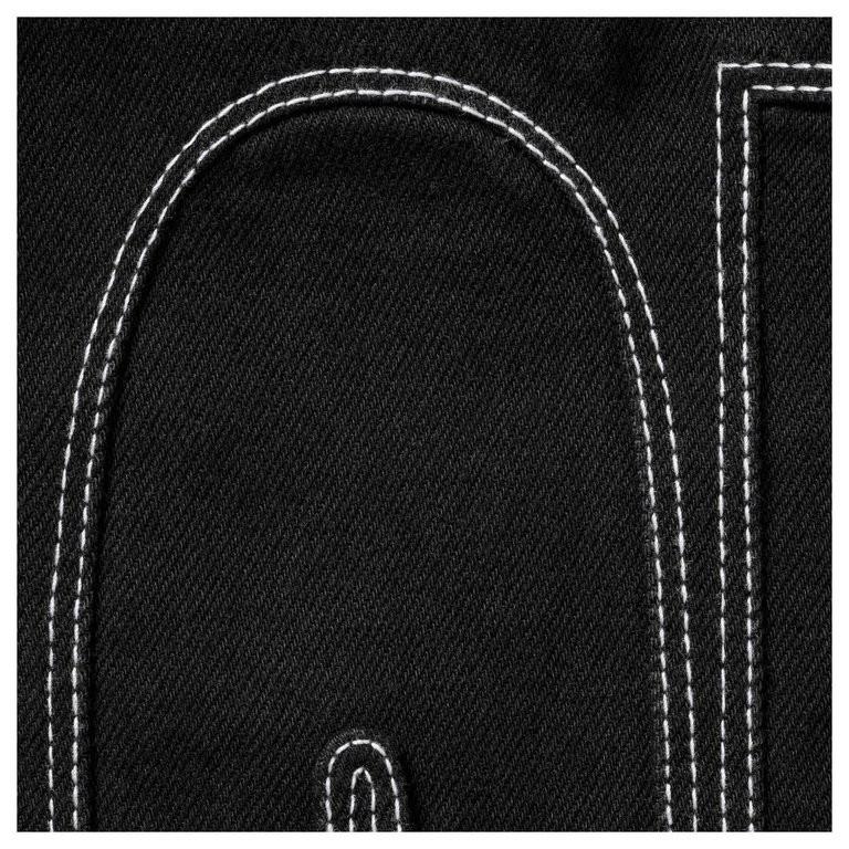 Supreme Inset Spellout Baggy Jean Black