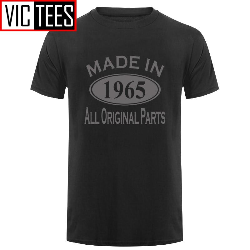 Men T Shirts Made In 1965 Mens 50th Birthday Gift T-Shirt Short Sleeves Tops