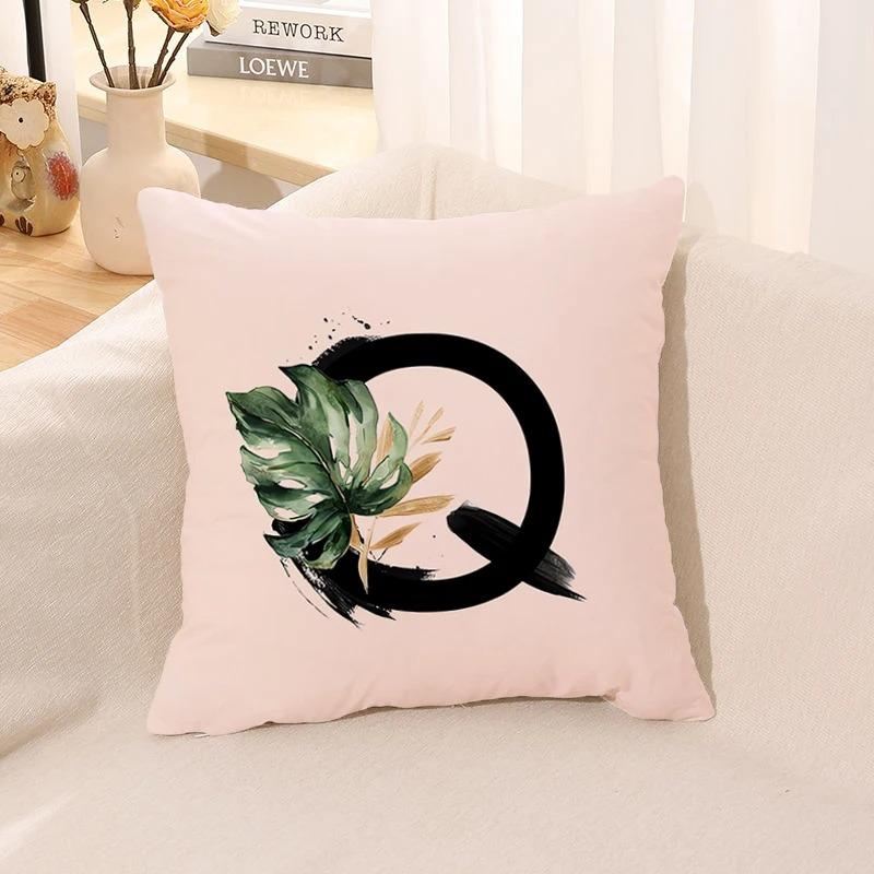 Letter Printed Pillow Case, Living Room Sofa, Office Seat Cushion Cover, Bedroom Dormitory Bedside Home Decoration Pillow Case