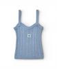 Bonseullipi Born Slippy Ribbed Knit Sleeveless (Blue)