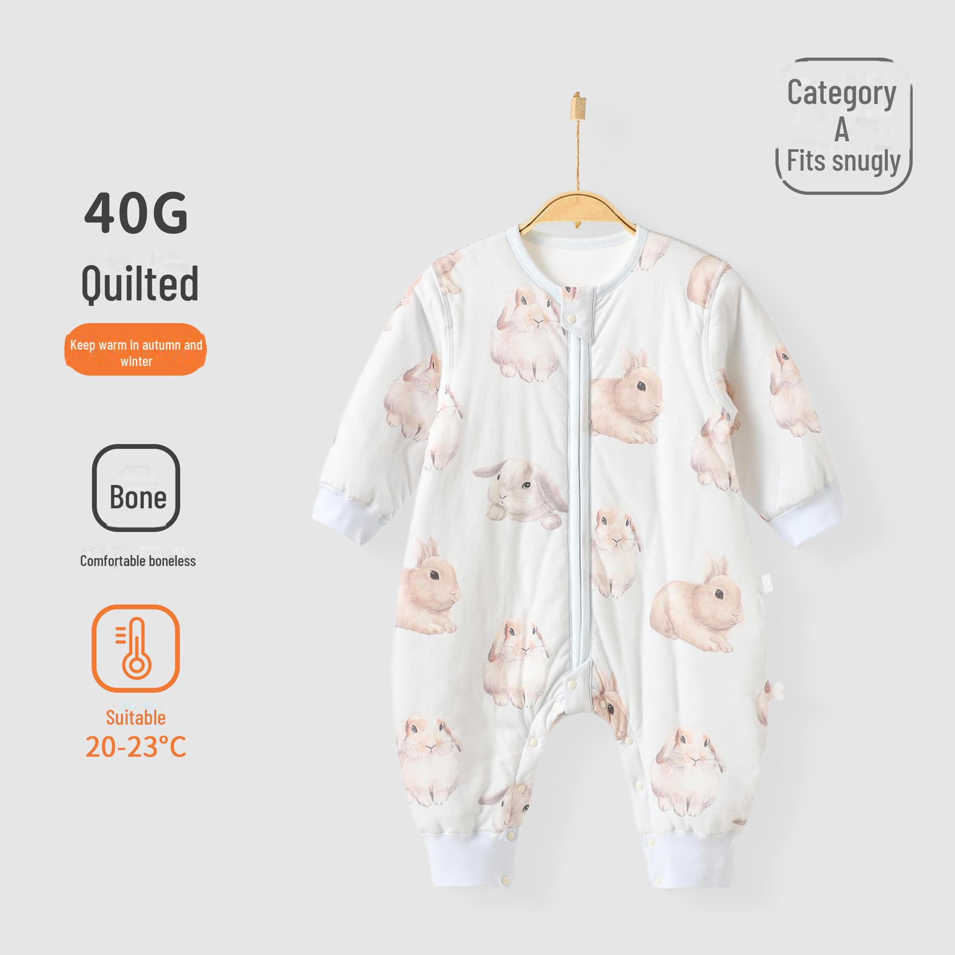 

Спальный мешок Yiri Infant Split-Leg Pure Cotton - теплый, противоударный, стеганый, с длинными рукавами для осени и зимы 100 cm