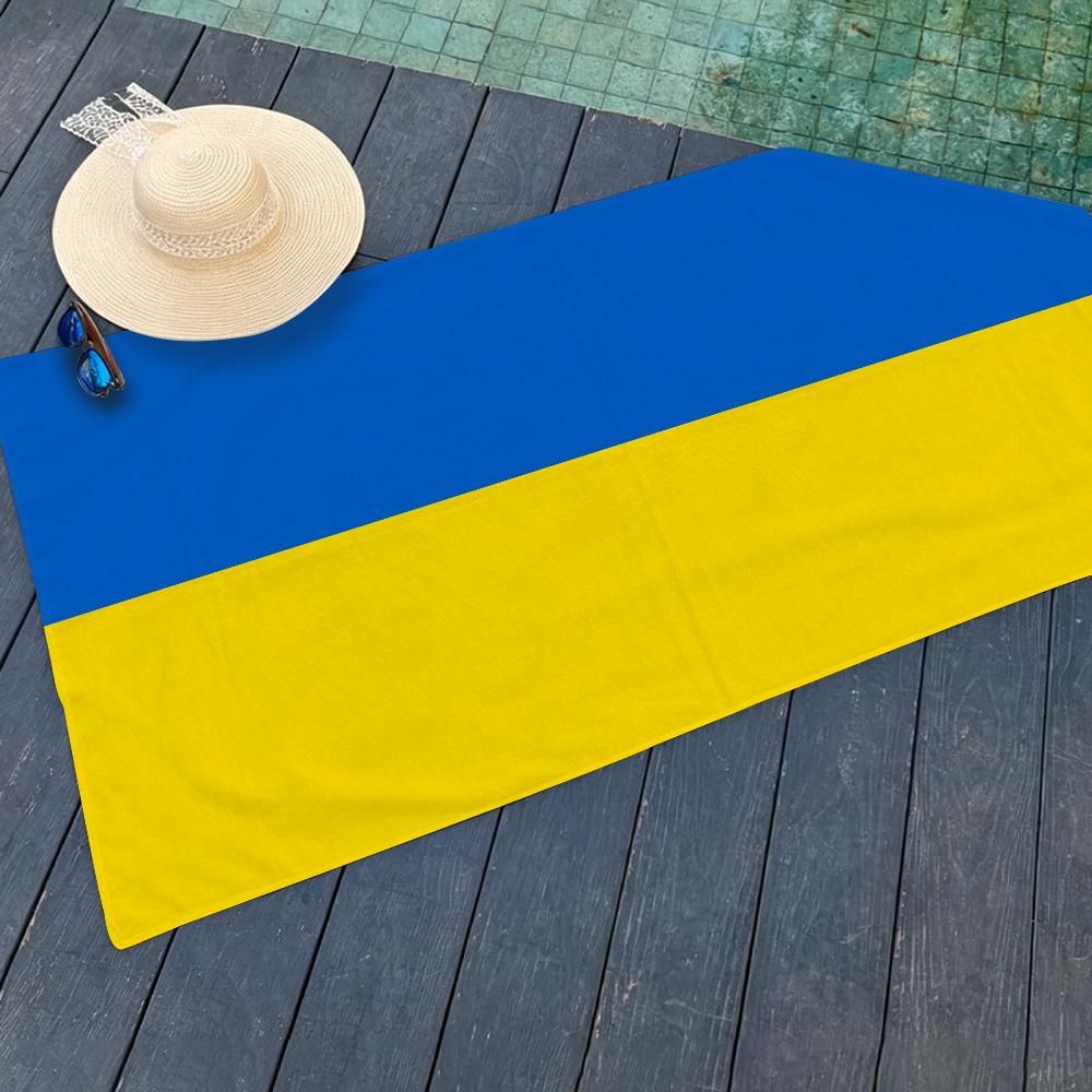 Nation U-Ukraine Flag Towel Drying Bath Towel Applicable To Light Swimming Camping Yoga Beach Out