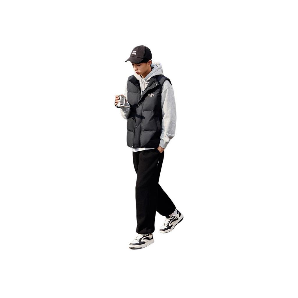Anta Chaleco Deportivo de Cuello Alto Cálido Serie Lifestyle para Hombre Chalecos Marrón Claro 152448901-1