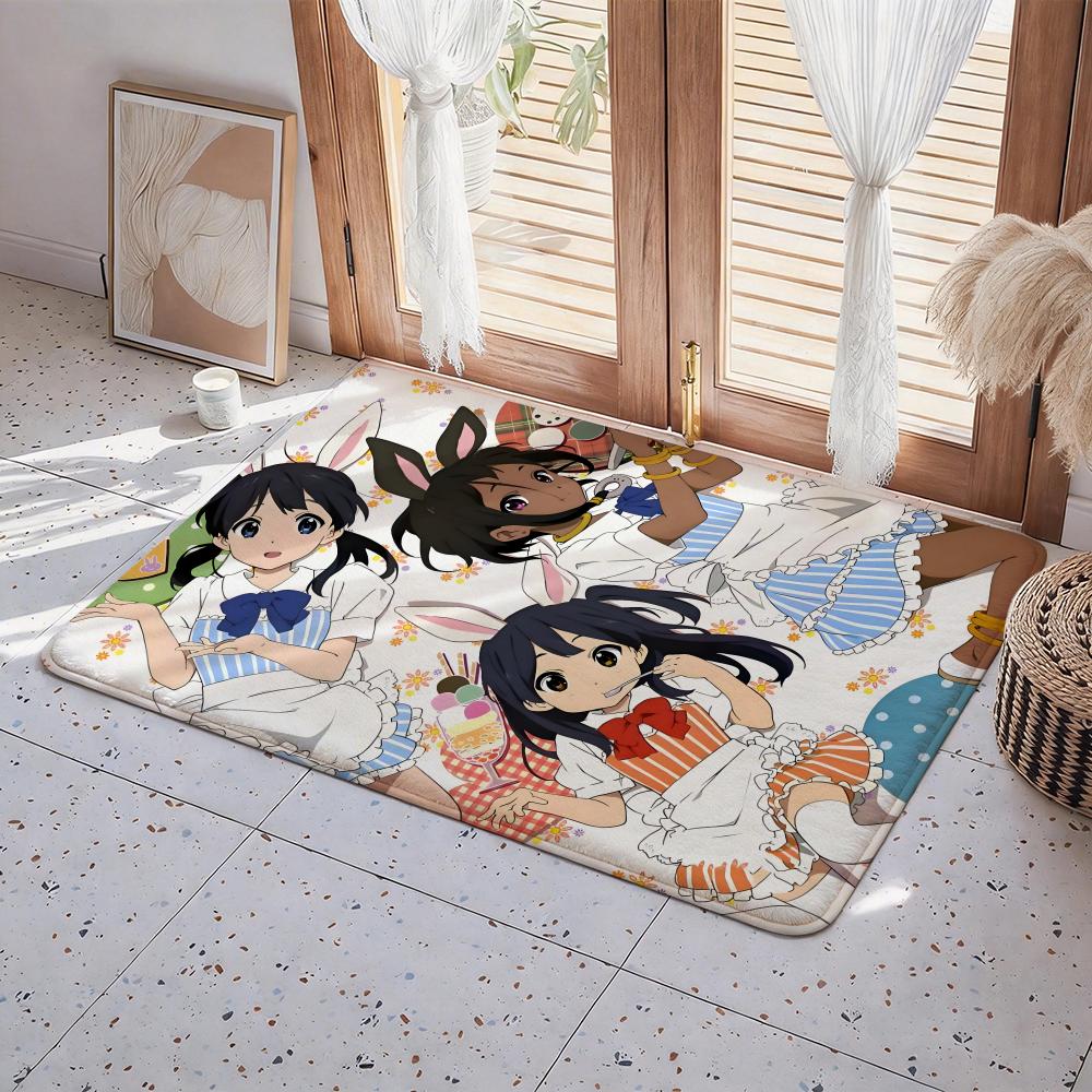 Anime T Tamako Market Floor Mat Eco Flannel Doormat Non Slip Odorless Indoor Floor Rug Soft Short Plush Home Mat
