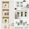 Home Decoration Livingroom Bedroom Wall Stickers 3D Decal Creative Plants Potted Greenery Bonsai