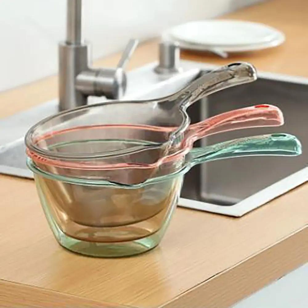 Household Deepening Water Scoops Healthy Material Thick Durable Anti Slip Long Handle Shower Water Scoop Kitchen Bathroom Tools