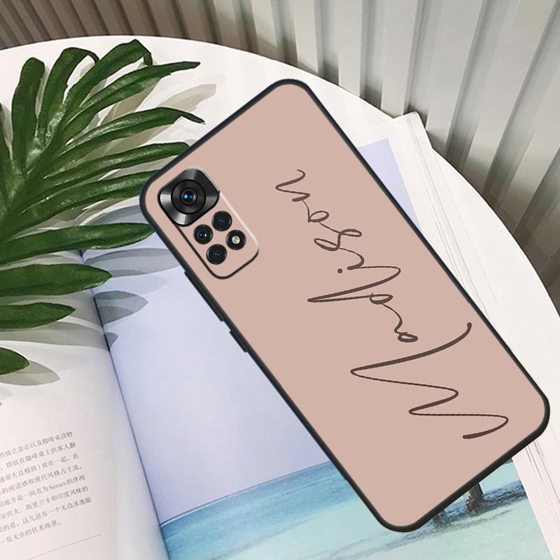 Pastel Name Custom Initials Phone Case For Xiaomi Redmi Note 12 11 10 8 9 Pro Note 9S 10S 11S Redmi 9C 12C 9T 10C Cover