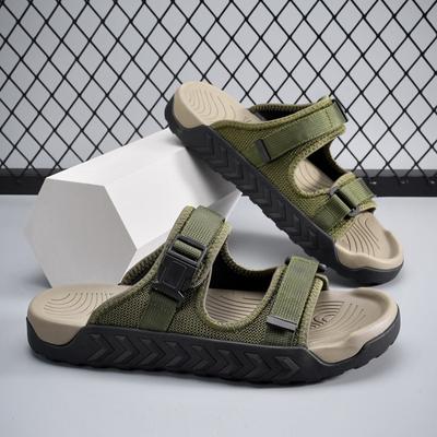 Slippers Men's Summer Wear Casual Roman Beach Shoes 2024 New Non-slip and Wear-resistant Wading Deodorant Sandals
