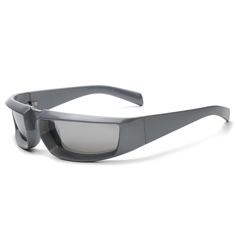 Y2K Steampunk Sunglasses Women Punk Goggle Designer Sun Glasses Men Silver Mirror Shades UV400 Cycling Eyewear