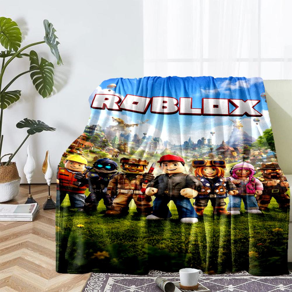 Roblox Theme Printed Blanket - Perfect for Couch, Bed, Travel & Outdoor Use | Machine Washable, Cozy & Durable.