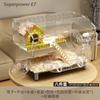 Luxury Villa Acrylic Transparent Hamster Cage Chew-Proof Escape-Proof Spacious Golden Hamster Habitat with Exercise Wheel
