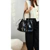 Upper Layer Oil Wax Leather New Style Simple And Elegant High-grade Sense Drawstring Small Tote Bag Casual Lazy Shoulder Bag Handheld Bag Buckle Bag