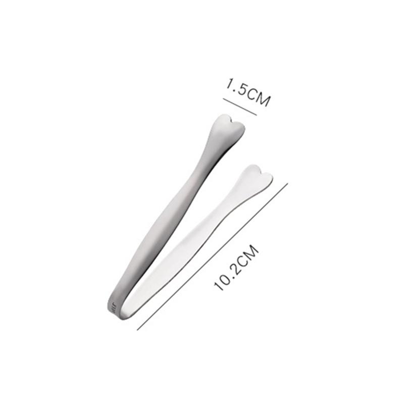 Stainless Steel Heart-Shaped Food Tongs Small Sugar Ice Cube Clip Steak Grill Clamps Kitchen Tweezer Cooking Accessories