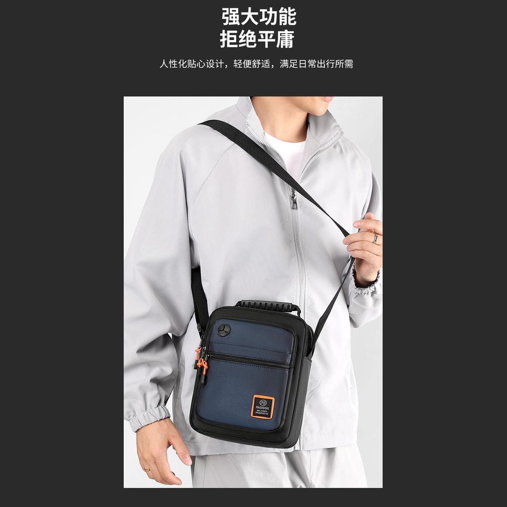 New simple trend messenger bag men's Oxford cloth large capacity waterproof and wear-resistant shoulder bag travel bag