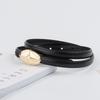 Leather Women'S Fine Belt Cowhide Retro Women'S Simple Hong Kong Style Premium Black Women'S Belt