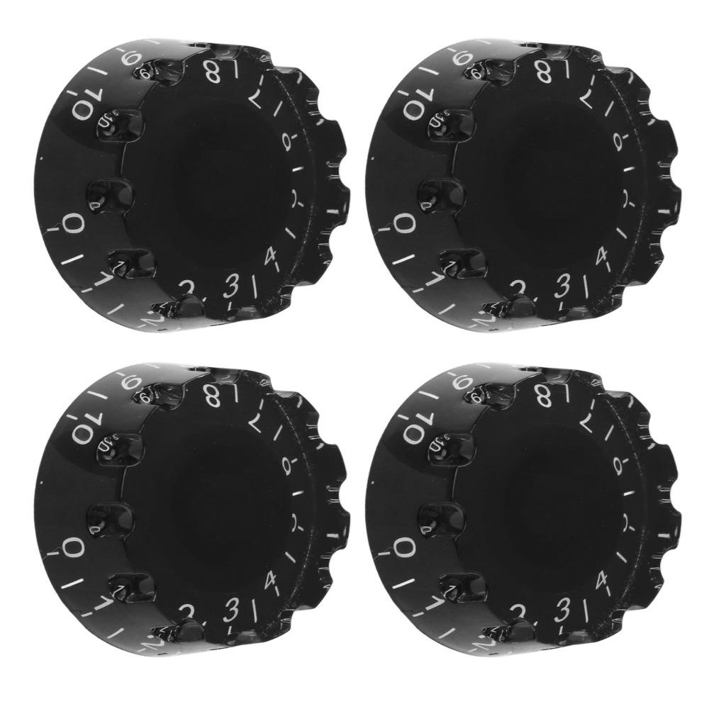 4PCS Acrylic Material Guitar Control Knobs Knurled Design Bass Control Knobs Electric Guitar