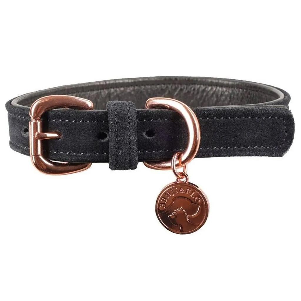 Benji & Flo Noble Suede Dog Collar
