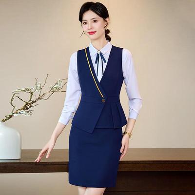 Women's Professional 3-Piece Vest & Shirt Uniform Set