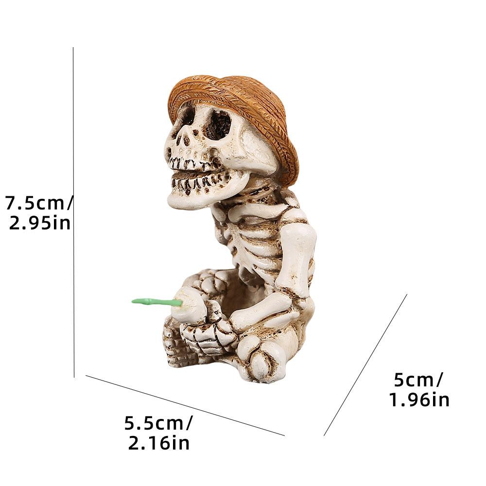 

Creative Skull Fishing Ornament Decoration Fish Tank Flower Pot Landscaping Halloween Gift