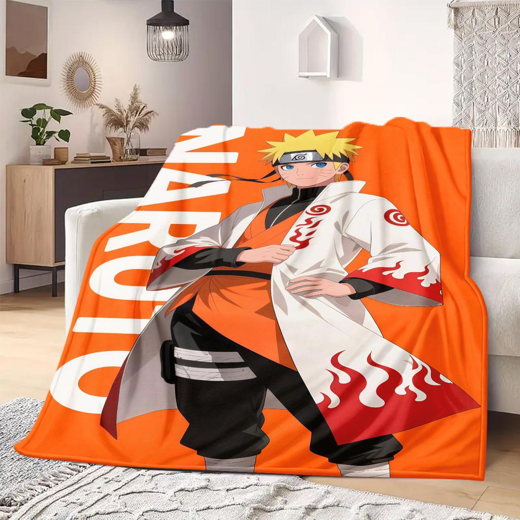 Naruto Anime Print Blanket Warm Comfortable Flannel Blanket Suitable for Bedrooms, Sofas, Beds, Chairs, Picnics, Travel