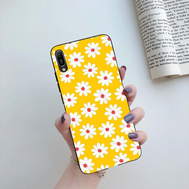 Broken Flower Small Fresh Phone Case For Huawei Mate 40 30 20 10 Pro Lite Nova 9 8 5T Y7p Y7 Soft Black Phone Cover