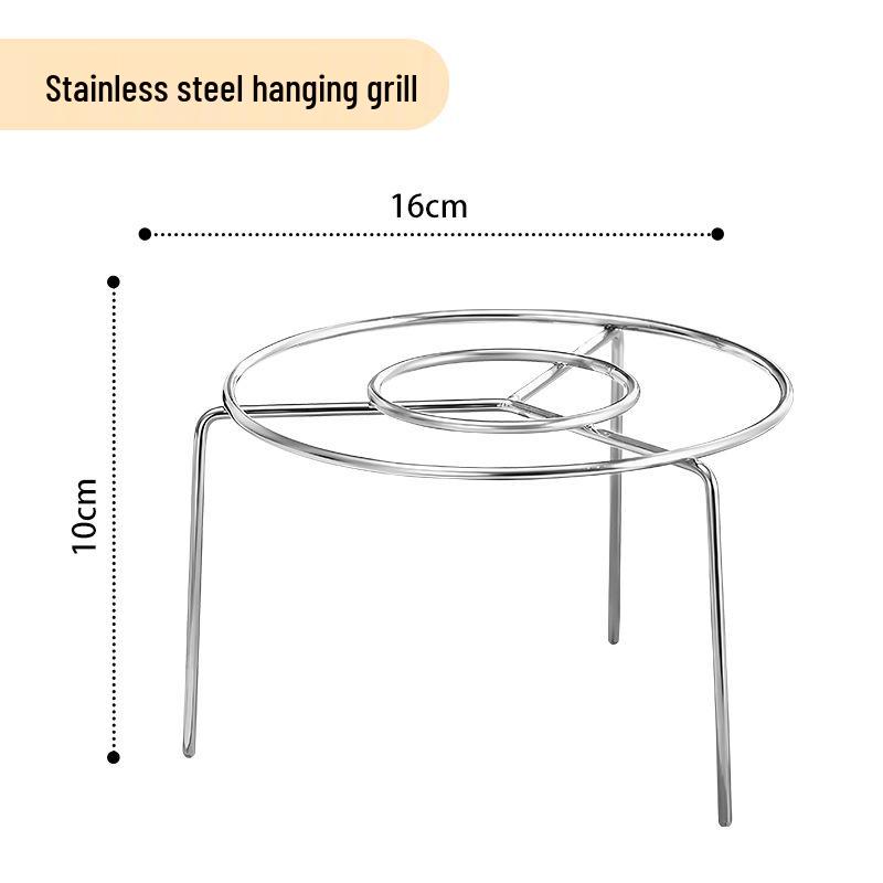 Stainless Steel Air Fryer Grill Rack with Hanging Skewers for Indoor/Outdoor Cooking
