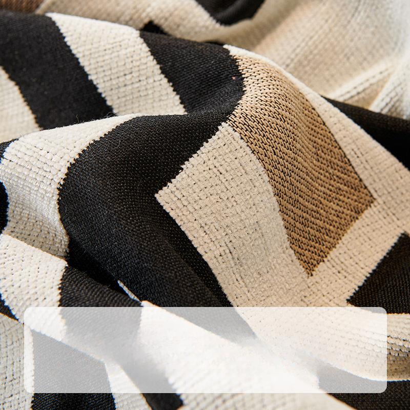 Verdicktes Chenille-Sofahandtuch mit Musiknoten, rutschfest, All-Inclusive-Sofabezug gegen Kratzer, Sofabezug im nordischen Stil, Stoffkissen