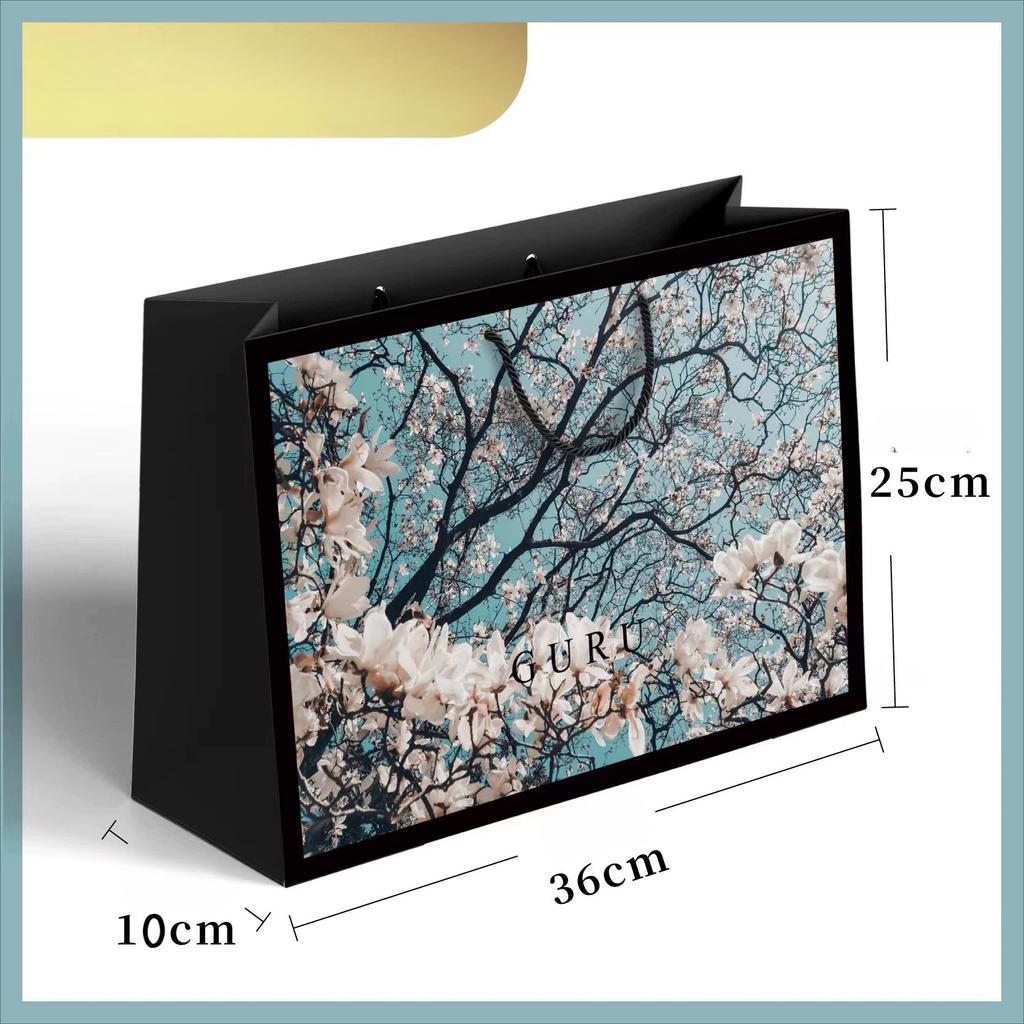 Light Luxury Gift Bag, Clothing Store Tote Bag, High-end Retro, Packaging Bag, White Card Paper Bag, Original Design, Gift Bag