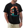 Midnight Sentinel Cat Tshirt Casual Light Summer Short Sleeve Top