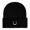Cute Smiley Face Embroidery Knitted Hat Autumn and Winter Warm Wool Hat Casual Knitted Cold Hat Men's and Women's Hats