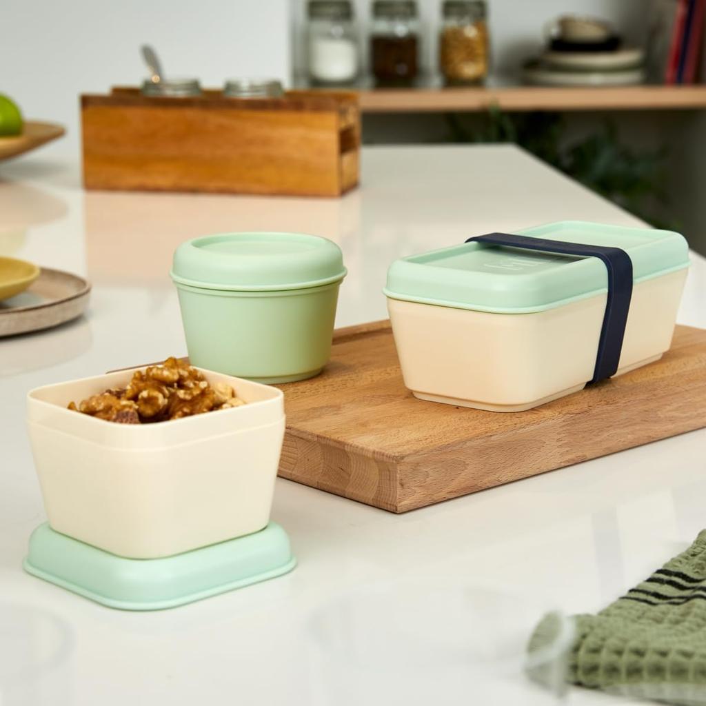 Rectangular Food Container 0.75 L with Milan Green Lid