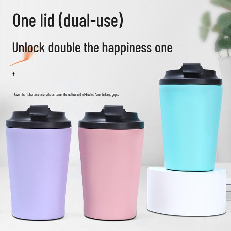 304 Stainless Steel Double-Layer Insulated Coffee Cup for Car & Office