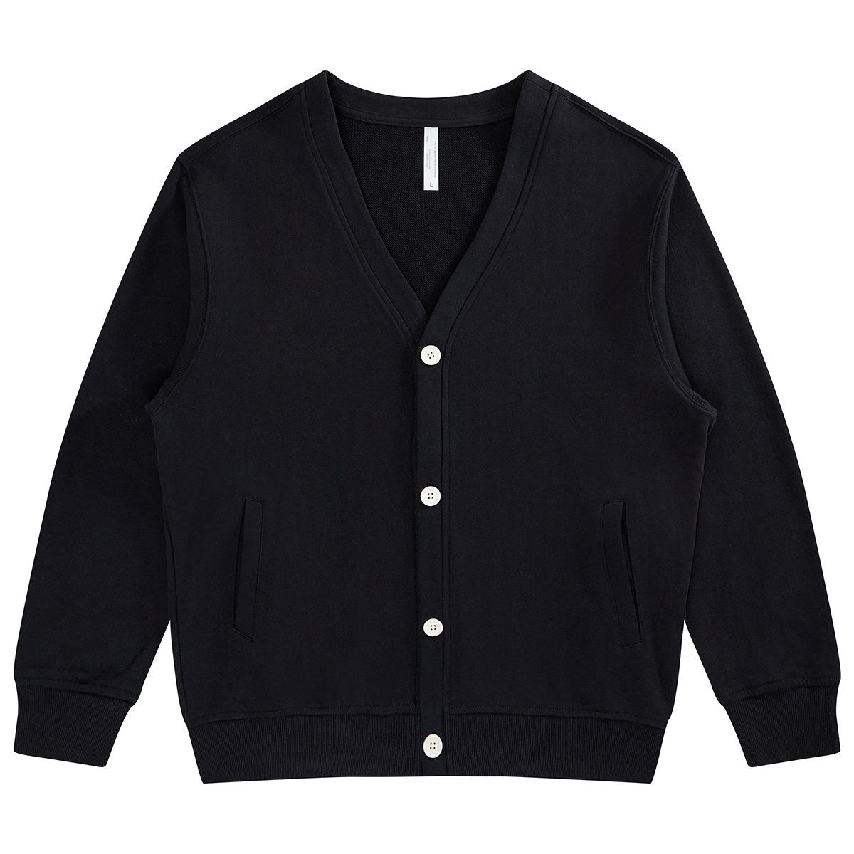 

Мужская одежда | Вязаный кардиган на пуговицах, весенне-осенний японский модный брендовый свитер, молодежный свободный повседневный пиджак с V-образным вырезом, топ 2XL чёрный