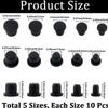 50PCS 5 Sizes Rubber Hole Plug Waterproof Multifunctional Silicone Plugs Replacement Bottle Mouth Plug