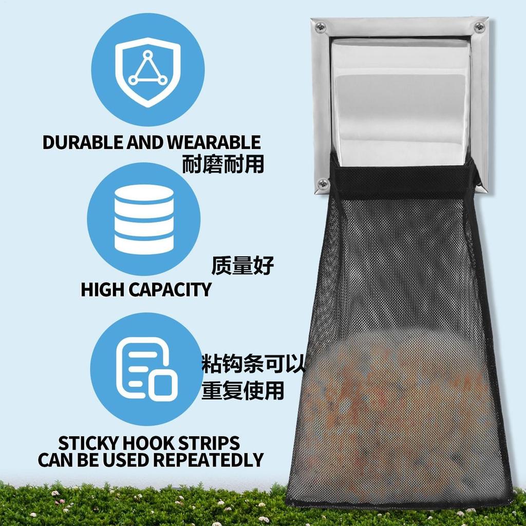 Dryer Vent Lint Catcher 3 Pieces Dryer Vent Lint Bags Duct Cover With Adhesive Strips Cleaning Bags For Indoor Apartment Laundry