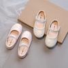Korean Style Children's Embroidered Leather Shoes, Girls' Soft-Sole Princess Shoes, Toddler Dance Shoes, Flat Heels