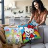 Cartoon Cute Hello Kitty Pillow Covers Cartoon Sofa Decorative Home Double-Sided Printing Short Plush Cute Cushion Cover