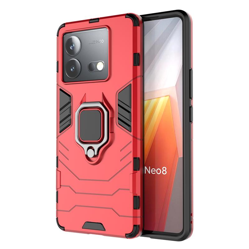 For Vivo iQOO Neo 8 Case Armor Magnetic Suction Stand Full Back Cover For Vivo iQOO Neo 8 Case For Vivo iQOO Neo 8 5G 6.78 Inch