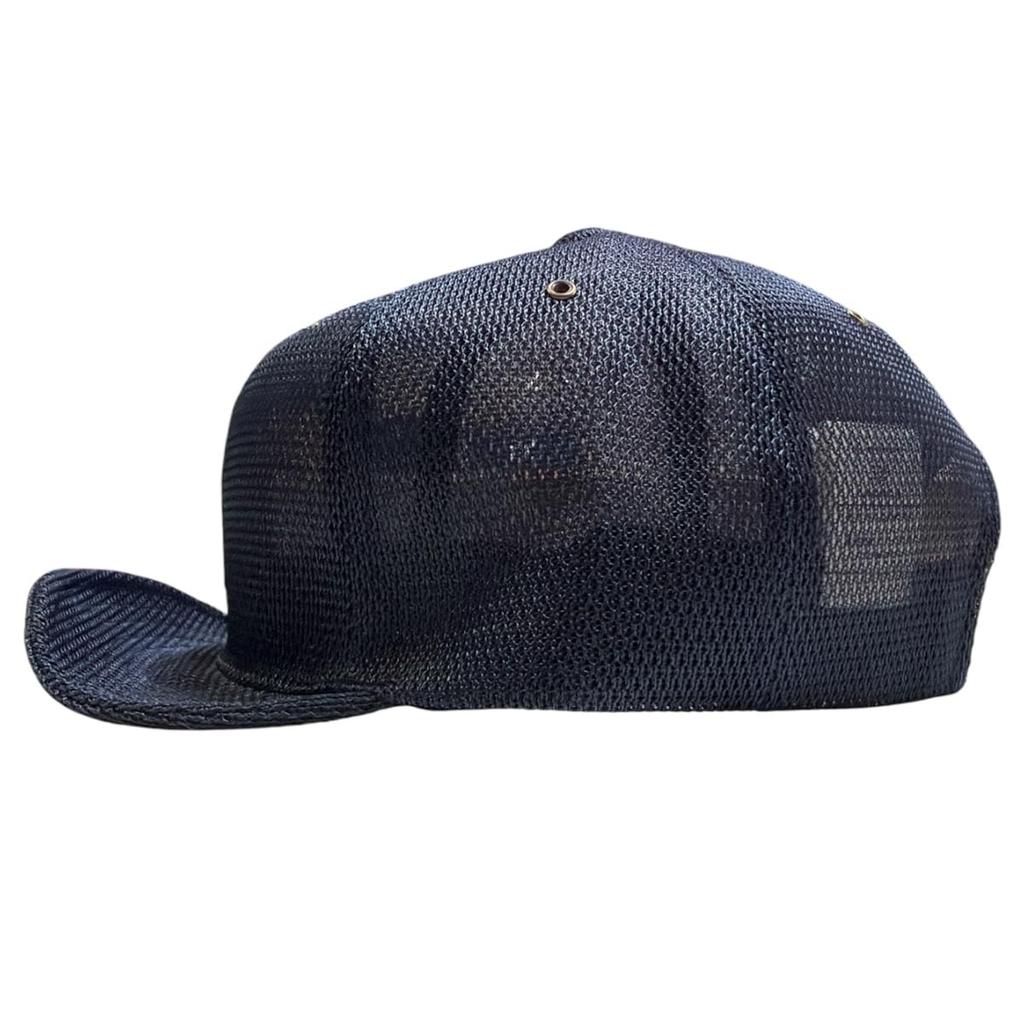 Post To Be Tag Umpire Cap Short Brim Wired Large Size Navy All Mesh