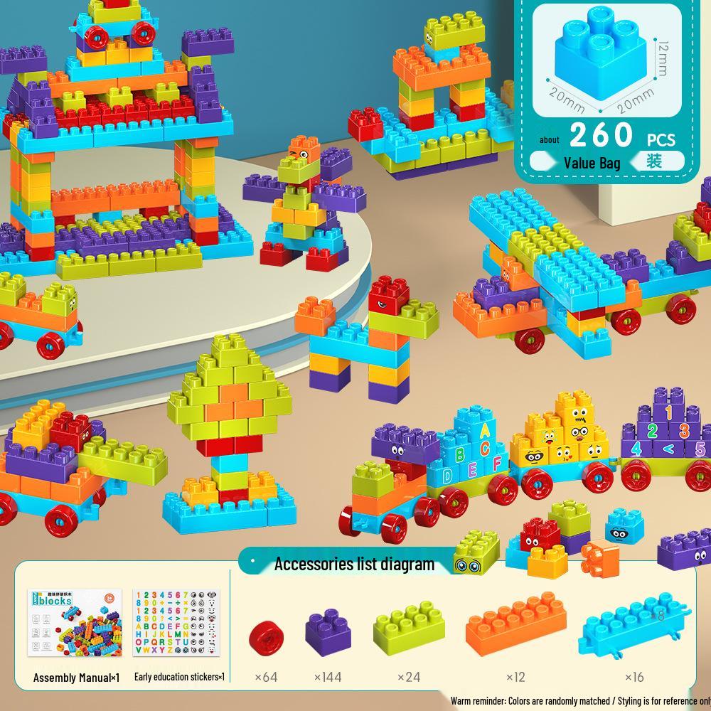 Bloques de Construcción Clásicos de Colores para Niños - Juguetes de Educación Temprana para Edades 3-6