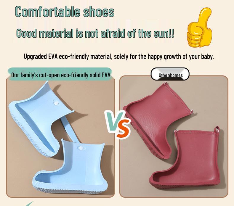 Kinder-Gummistiefel, rutschfest, wasserdicht, mit Samtfutter - Kurze Gummistiefel für Jungen und Mädchen