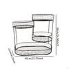 4 Layer Fruit Basket Kitchen Countertop Rack Multiuse Holder Metal Mesh Fruits Stand for Bread