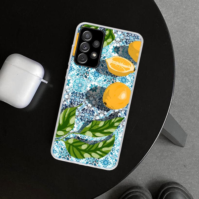Citrus Limon Linnaeus Phone Case Cover for Samsung Galaxy A12 A22 A32 A52 A72 A02S A51 A50S A31 A20S A10S Note 20 Ultra 10 Plus