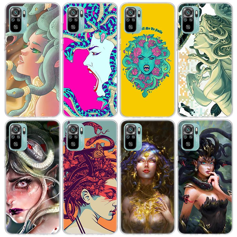 Medusa Greek Mythology Phone Case For Xiaomi Redmi Note 10 11 12 13 14 15 Pro Plus 11S 12S 14S 11T 11E 10S Soft TPU Back Cover R