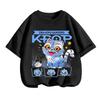 Kpop Lovci démonů Dětské oblečení Tričko s krátkým rukávem Roztomilé Kpop Lovci démonů Tygří Harajuku Tričko pro kluky a holky