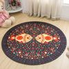 Hand-painted Colorful Printed Pattern Round Floor Mat Home Bedroom Living Room Decoration Lovely Floor Mat Doormat